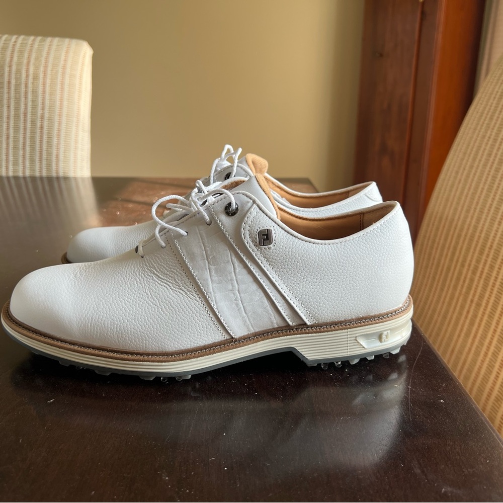 White Premiere FootJoy Golf Shoes
